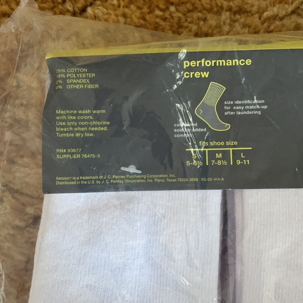 Xersion boys crew socks size l 9-11
